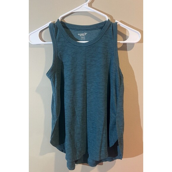 Old Navy Kid Girls Active Green Breathe ON Side-Wrap Tank Top Size L 10/12 - Picture 1 of 3